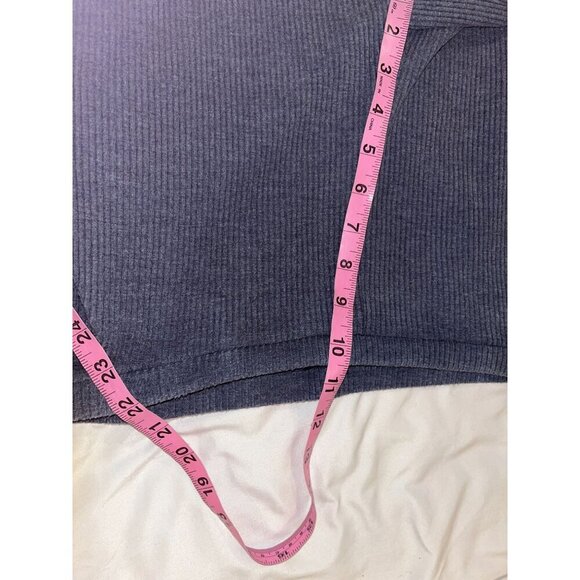 Eileen Fisher Blue Tencel Stretch Cropped Straight Ribbed Pants Women's Size S - Picture 10 of 13